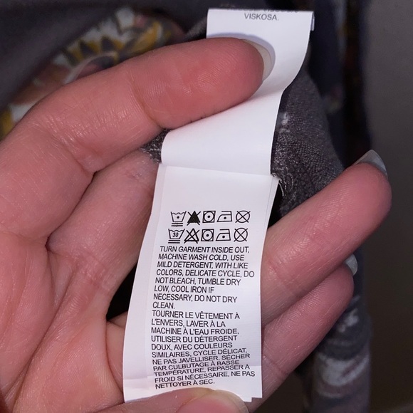 Lucky Brand Border Print Top - gray and floral - Picture 8 of 8